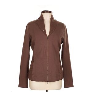 Tandem brown wool zip up cardigan- size 42(US 12)